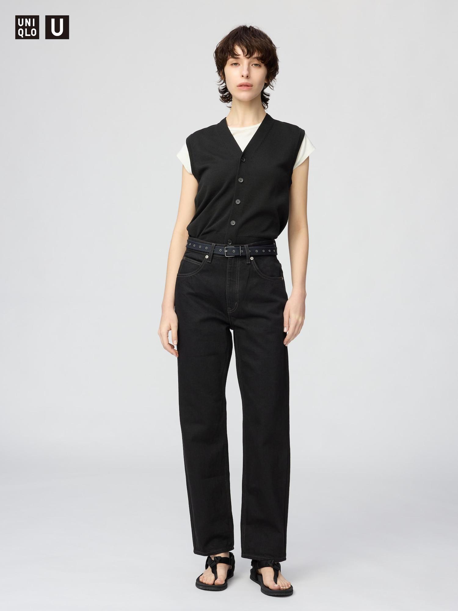 

Джинсы Uniqlo Japan с высокой талией, стандартный крой 09 BLACK/21
