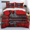 3D Rifle Revolver Cartridge Gun Comforter Bedding Set,Duvet Cover Bed Set Quilt Cover Pillowcase,King Queen Size Bedding Set