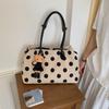 Versatile Polka Dot Korean Minimalist Tote Bag - Large Capacity, Multi-layer Shoulder Handbag
