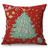 Colorful Cartoon Christmas Pattern Print New Year Sofa Decoration Throw Pillow Case Cotton Linen Xmas Gift Cushion Cover Cojines