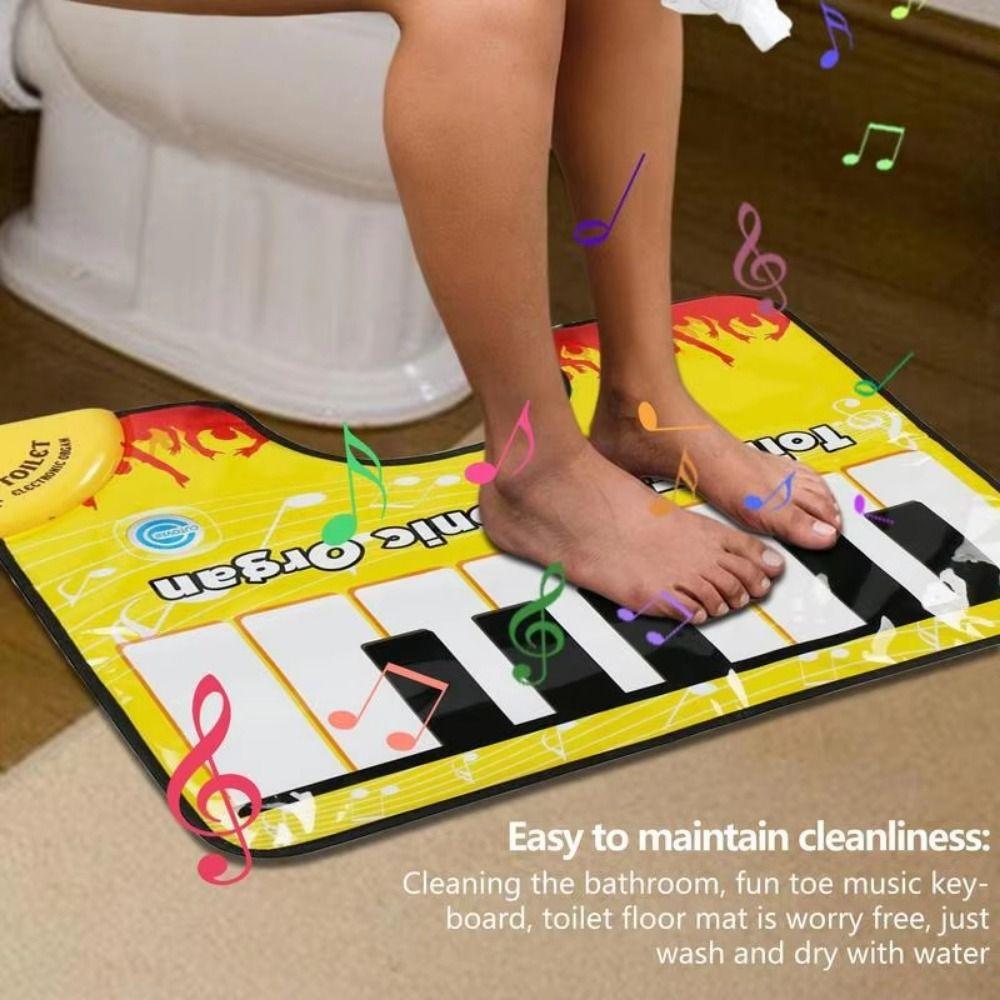 Floor Mat Toilet Piano Mat Potty Piano Electronic Musical Toys Creativity Toe Music Keyboard  Baby