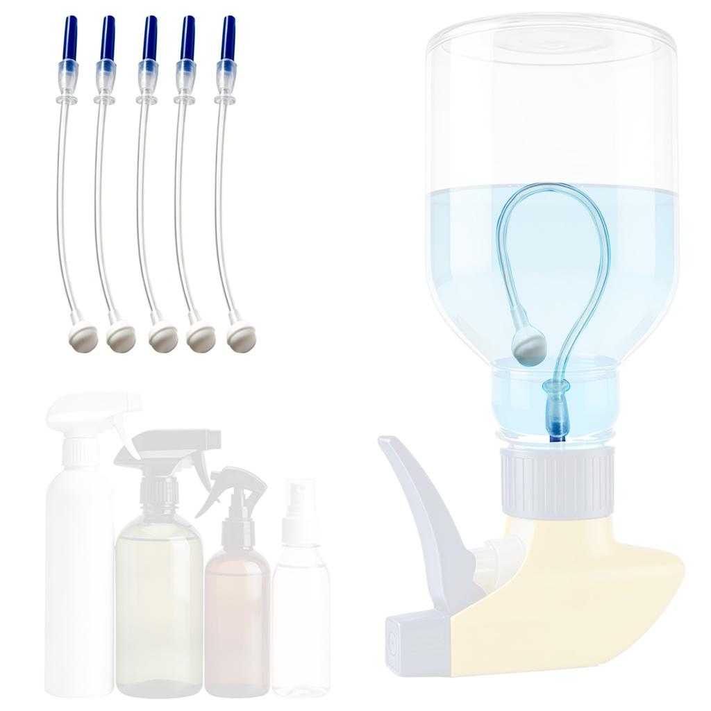 6PCS 360° Spray Bottle Adapters, Weighted Dip Tube Replacement for Most Spray Bottles 6 Pieces