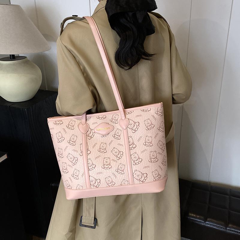 2025 new bag women's medieval cute handbag PU versatile commuter tote bag bucket bag