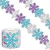 W89C Snowflake Bulletin Board Boarder Scalloped Border Trims for School Decoration