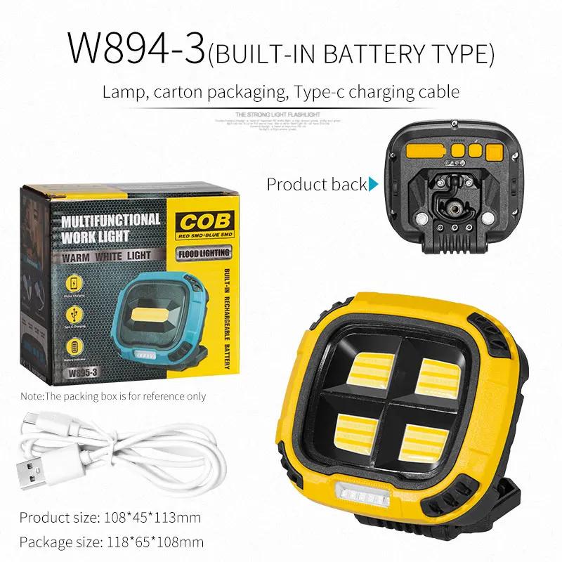 Hook Portable LED Flashlight Rechargeable Camping Hiking Fishing Light with Power Bank Strong Magnetic Adsorption Lantern
