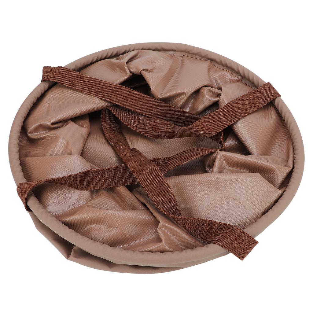 Faltbarer Eimer Verschleißfest Platzsparend Tragbarer Faltbarer Eimer für Outdoor-Camping Reisen 20L Khaki