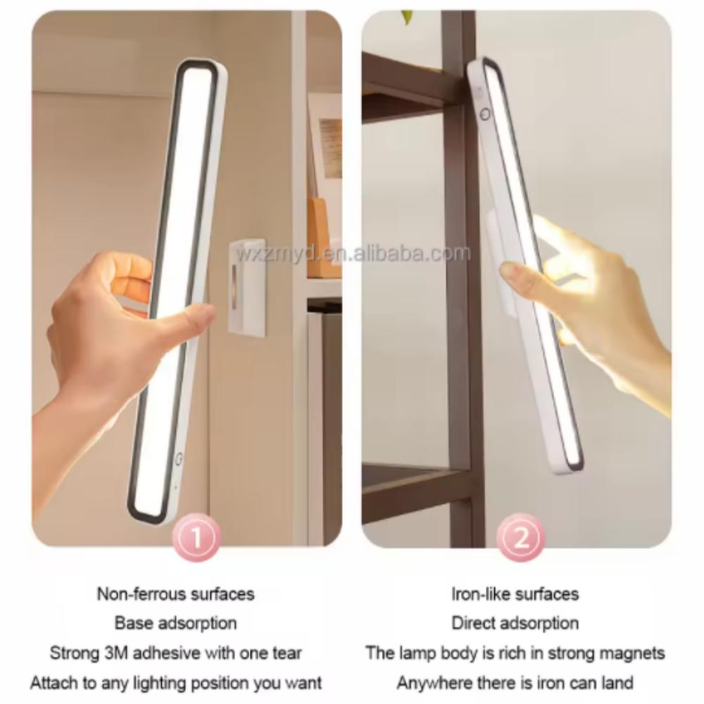 LED USB Rechargeable Creativity Study Reading Touch Desk Lamp Stepless Dimming Hanging Bedroom Magnetic Night Lamp Book Light