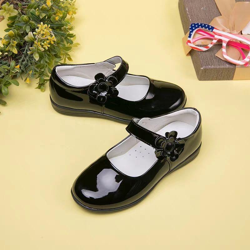 

Girls Black Leather Shoes Princess Loafers Tassel Girls Leather Soft Sole Children Students Show Shoes Spring/Summer 36 shoes inner length 23.0cm