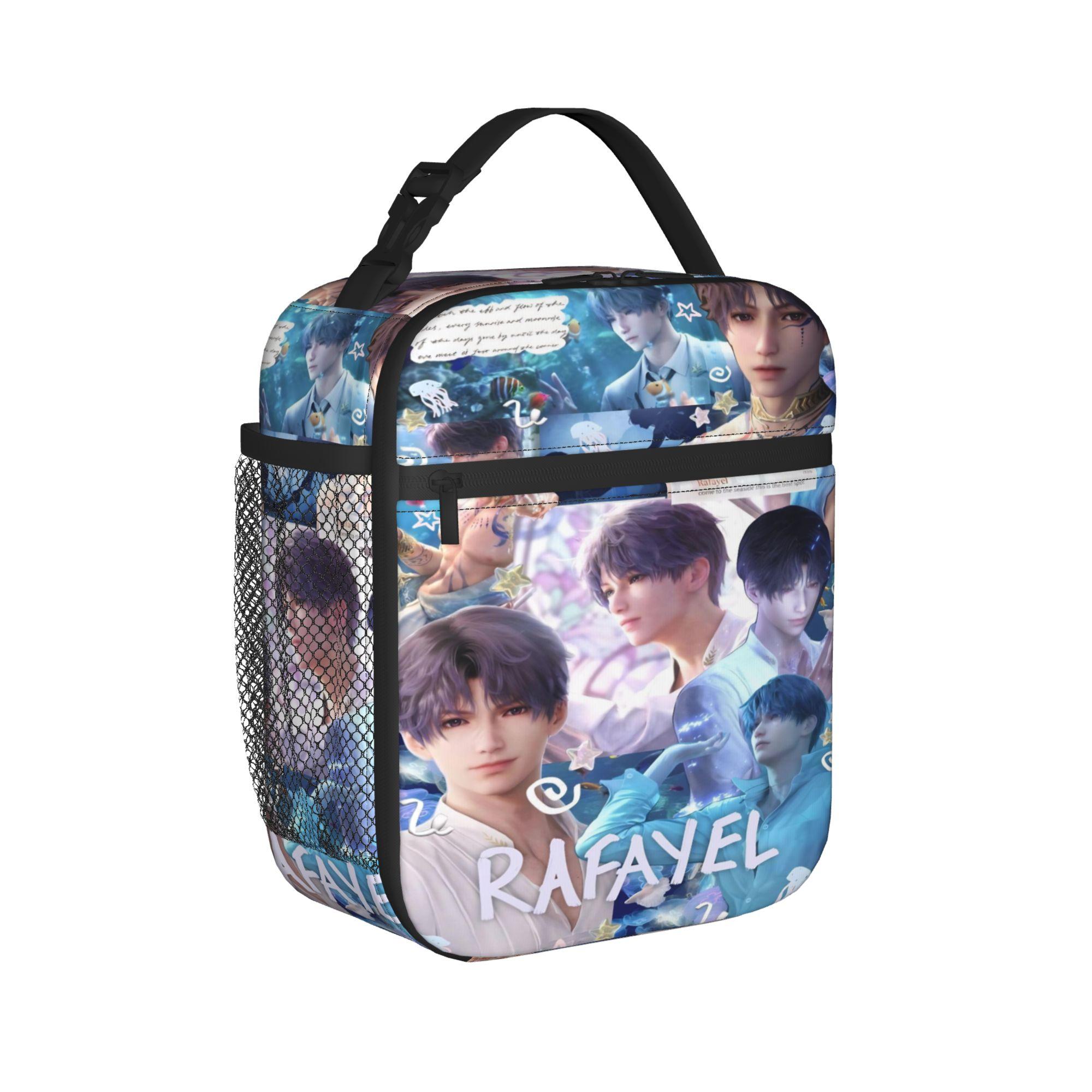 Rafayel Insulated Lunch Bags Thermal Bag Meal Container Love and Deepspace Game Large Tote Lunch Box Food Handbags Work  Outdoor One Size