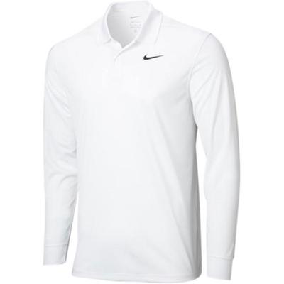 Einfarbiges Logo Langarm-Poloshirt Herren Oberteile Weiß DN2345-100