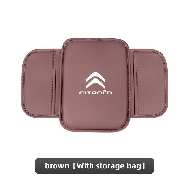 WYGL9 For Citroen Elysee Berlingo Xsara C3 XR Picasso C5 Leather Car Armrest Box Pad Central Arm Rest Storage Pocket Protective Cover