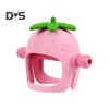 Baby Teething Toy for Babies 0-24 Months Relieve Sore Gums with Strawberry Shape Teether Food-Grade Silicone Easy-to-Clean Teething Relief Toy Train