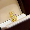 New Vintage 100% Pure 925 Sterling Silver Rings Aaa Zircconia Beaded Edge Ring For Women Wedding Fine Jewelry
