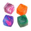 Squeeze Toy Slow Rise Fidgets Cube with Glitter Flow Patterns Stress Relief Sensory Toy for Kids Adults Fun Desk Decoration
