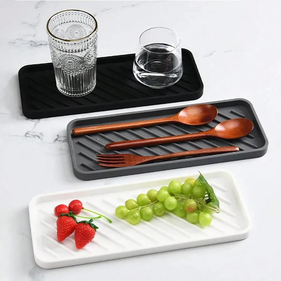 1 buc Suport Burete Siliconic Suport Burete Bucătărie, Tavă Organizator Siliconic Slink pentru Baie, Dozator Săpun, Săpun Simplu Siliconic