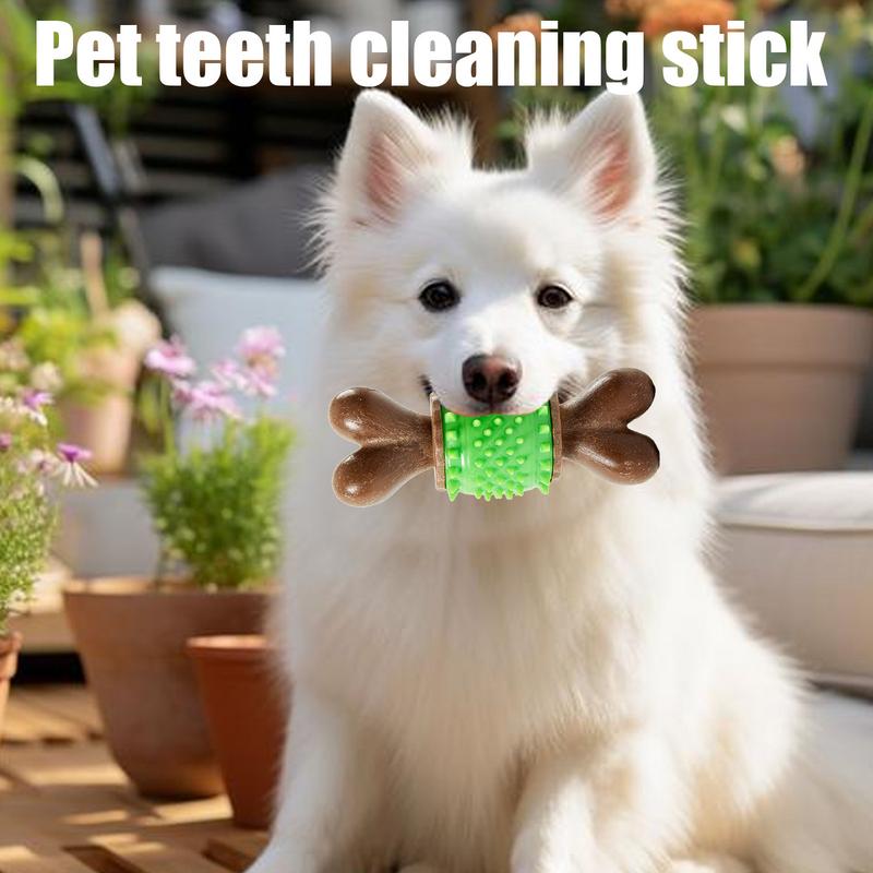 Spiky Bone Dog Toy Spikey Dog Teething Chew Toys Treat Dispensing Teething & Soothing Chew Toy Teething Sturdy Pet Toys For