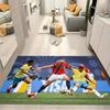 Football Match Harland Vs Brazil Players Action Print Area Rug Soccer Sports Non Slip Rectangular Floor Mat Gaming Room