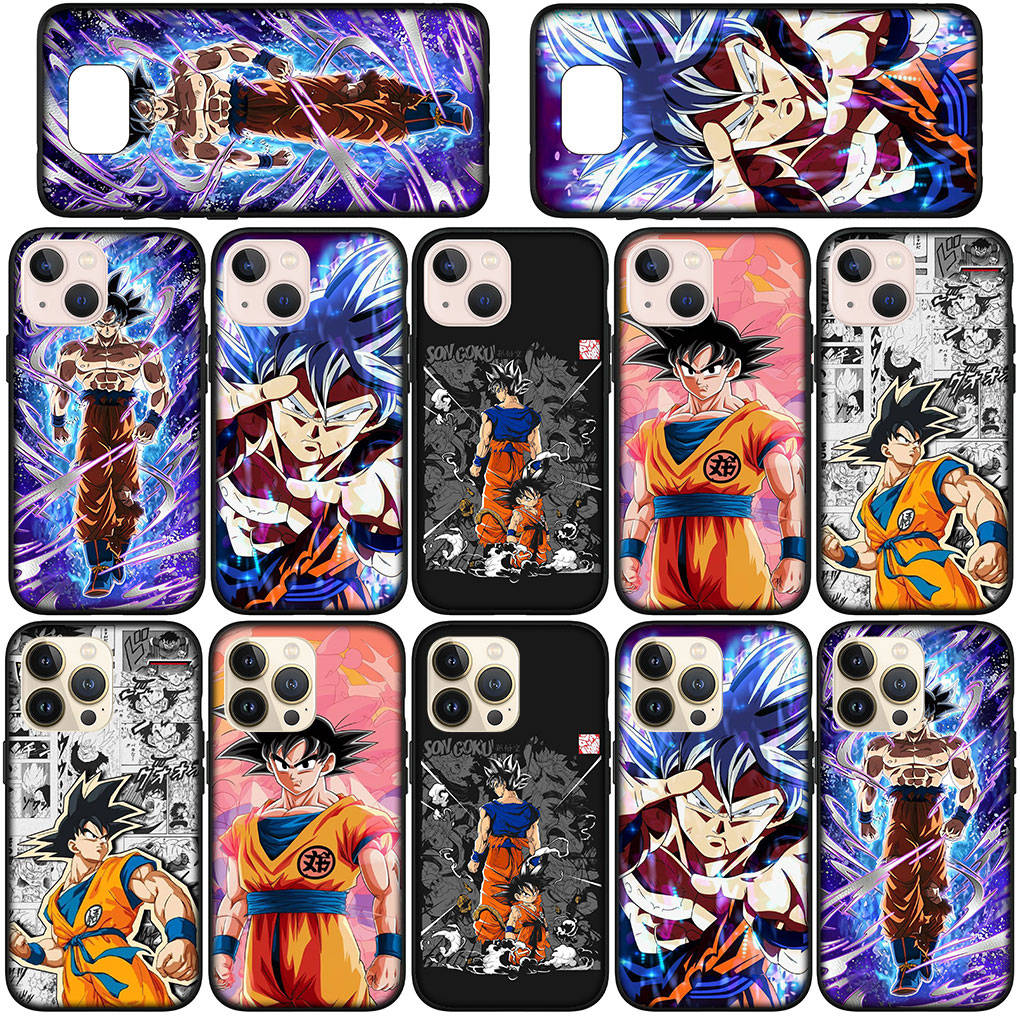Telefono dėklas, skirtas Samsung Galaxy S25 S24 S23 iPhone 16 15 Xiaomi Redmi Note 14 13 12 16E 11 Pro Max XR OPPO Moto Super Dragon Ball Goku DragonBall dangtelis