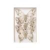 Set of 3 Glitter Butterfly Christmas Ornaments Clip-On Decorative Artificial Butterflies for Tree and Holiday Scene Decoration