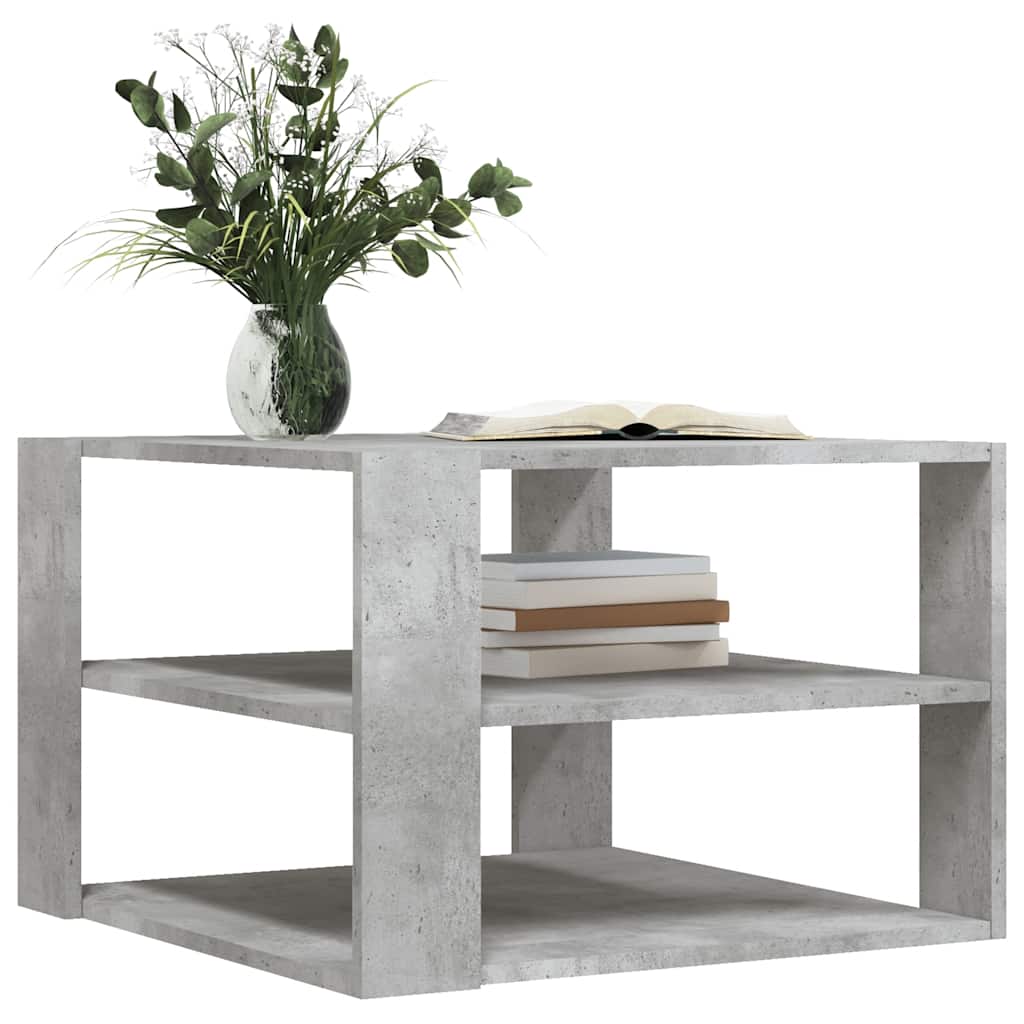 Coffee Table Concrete Grey 58 x 58 x 40 cm Particleboard