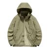 Autumn and Winter Outdoor Casual Jacket Men's Fleece Thickened Removable Hat Windproof Loose Versatile Jacket