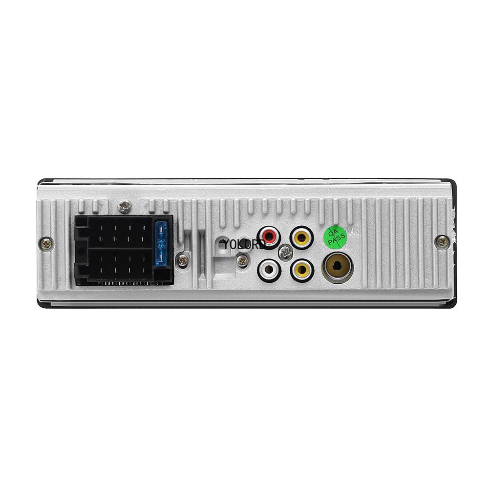 Autoradio 1 DIN 4 Pollici Pulsante Luce Colorata Bluetooth Musica Vivavoce Lettore MP5 TF USB Ricarica Telecomando Audio ISO