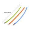 1Pc 24cm Foam Cannon Soft Straw Pipette With Stainless Steel Gravity Ball Filter Colorful Silicone Rubber