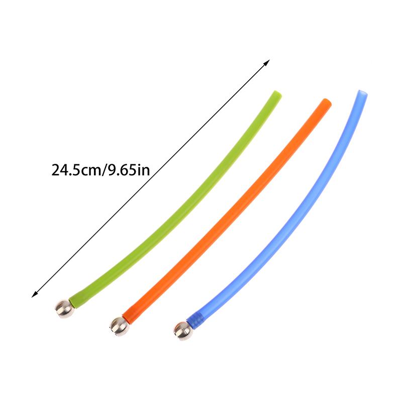 1Pc 24cm Foam Cannon Soft Straw Pipette With Stainless Steel Gravity Ball Filter Colorful Silicone Rubber