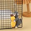 Cute Crochet Monkey Banana Keychain Handmade Knitted Animal Bag Charm Backpack Pendant Key Holder Lovely Gifts