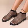 New Style Round Toe Sandals with Hollowed Out Internet Famous Diamond Studded Short Boots Summer Sexy Plus Size Flat Shoes