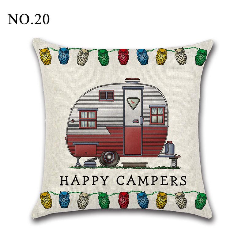 1шт льняной плед декоративная наволочка для подушки для офиса путешествия автомобиля дома гостиной спальни наволочка для дивана 45x45 см наволочка для подушки для автомобиля 619₽