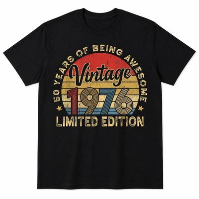 Retro 50th Birthday 1976 50 Year Old Birthday Party Unisex T-Shirt
