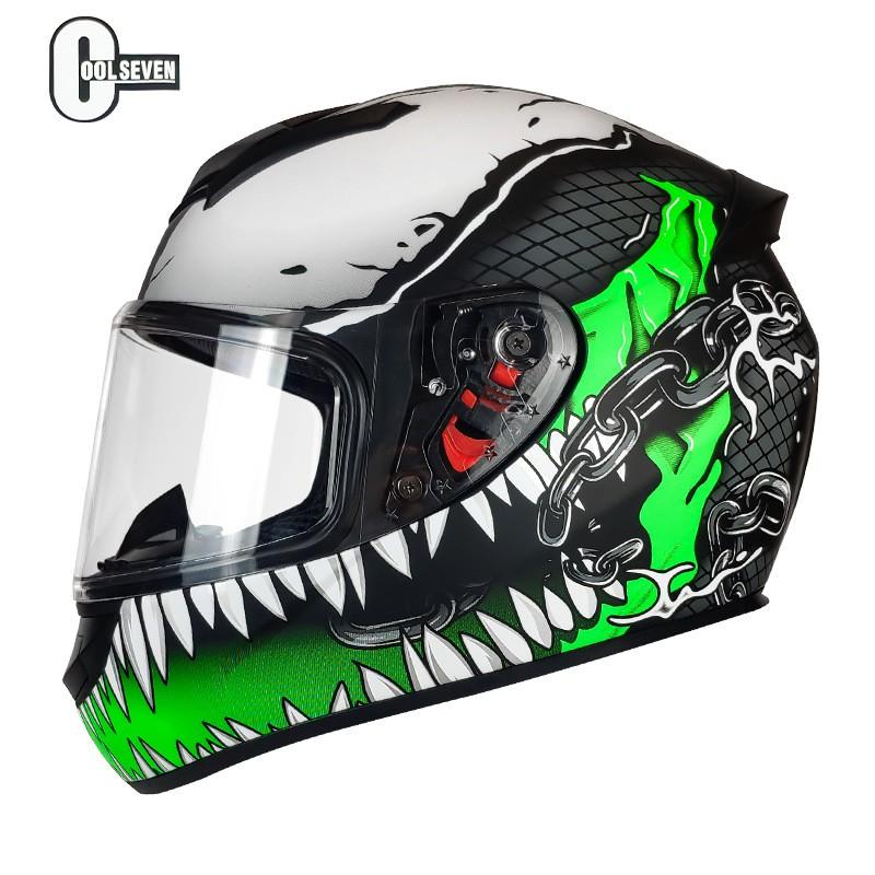 Certified Full Face Motorcycle Helmet Scooter Electric Bike Riders ABS Material DOT ECE Compatible