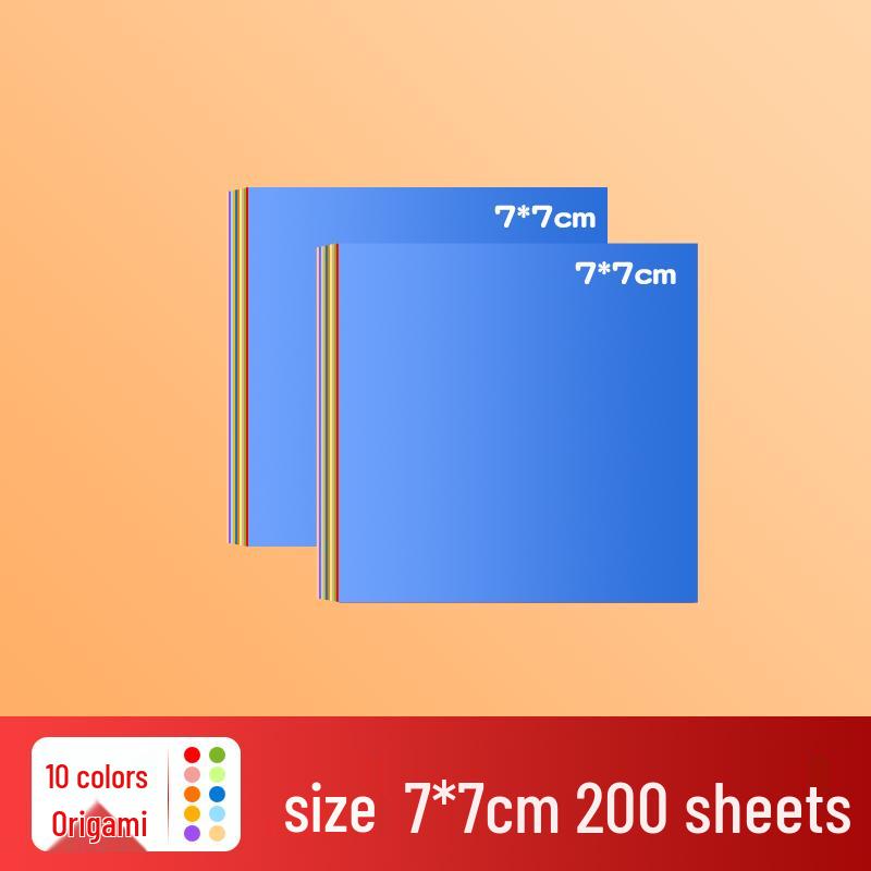 Kids' Colored Origami Paper – A4 Cardstock for Crafts & School Projects