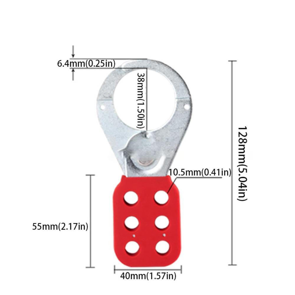

Plastic Coated Body Lockout Tagout Hasp Six Hole Steel Loto Hasp Isolation K02