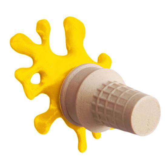 

Украшение для стен в виде тающего мороженого. Растопленное мороженое, напечатанное на 3D-принтере, для детской комнаты, столовой. жёлтый