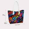 Colorful Abstract Print Tote Bag Daily Casual Large Capacity Shopping Shoulder Bag for Women Outdoor Handbag 