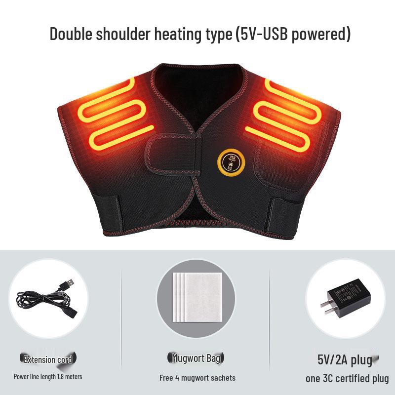 Rechargeable Electric Shoulder Heating Pad for Cervical Relief & Physiotherapy Shawl