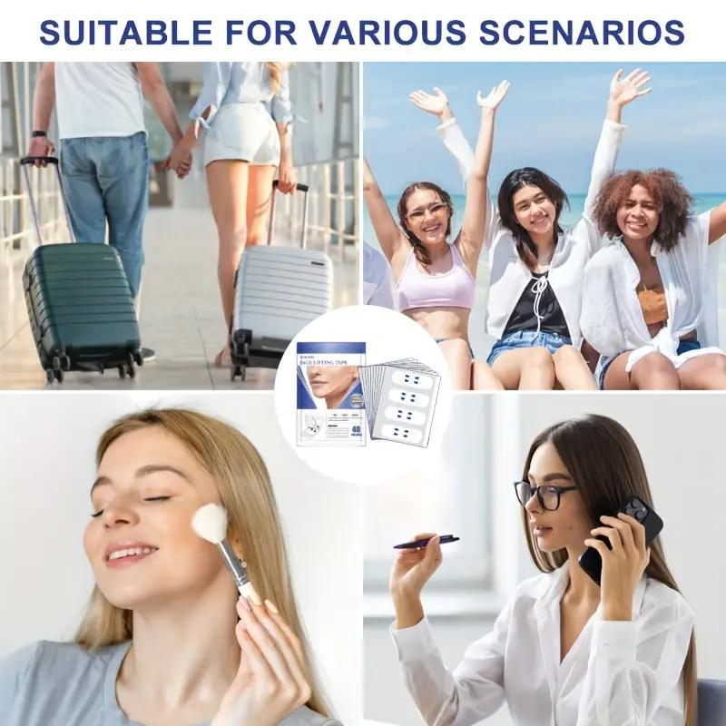 1PCS Face Lifting Tape, for Eye, Double Chin & Neck, Instant Skin Tightening, Waterproof, Transparent Face Shaping Patches, Facial Lifting