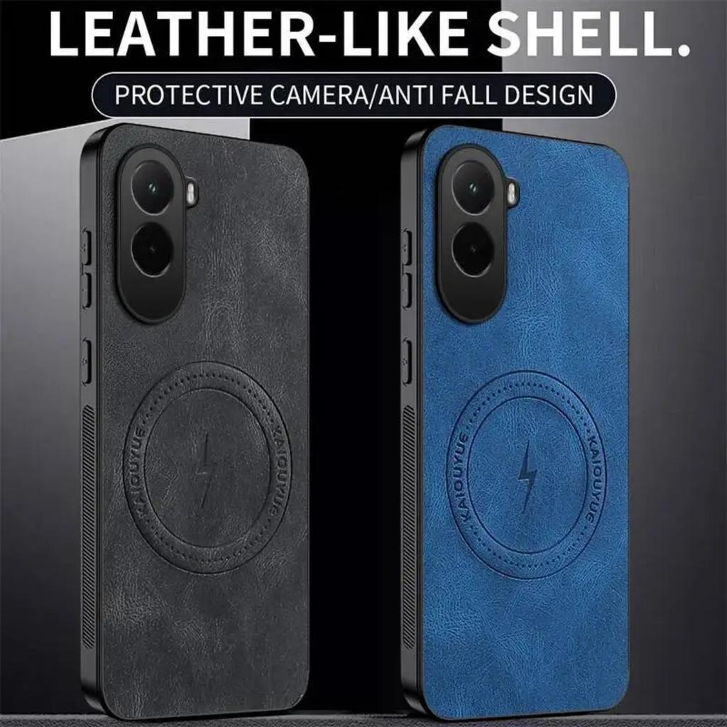 Sheep Skin Matte Magnetic Case For Xiaomi Poco M7 4G Wireless Charging Hard Cover For Mi Poco M7