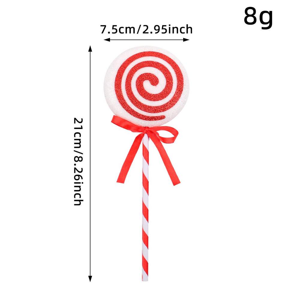Festive Colorful Christmas Lollipop Decorations - Large Candy Tree Ornaments & Creative Holiday Props