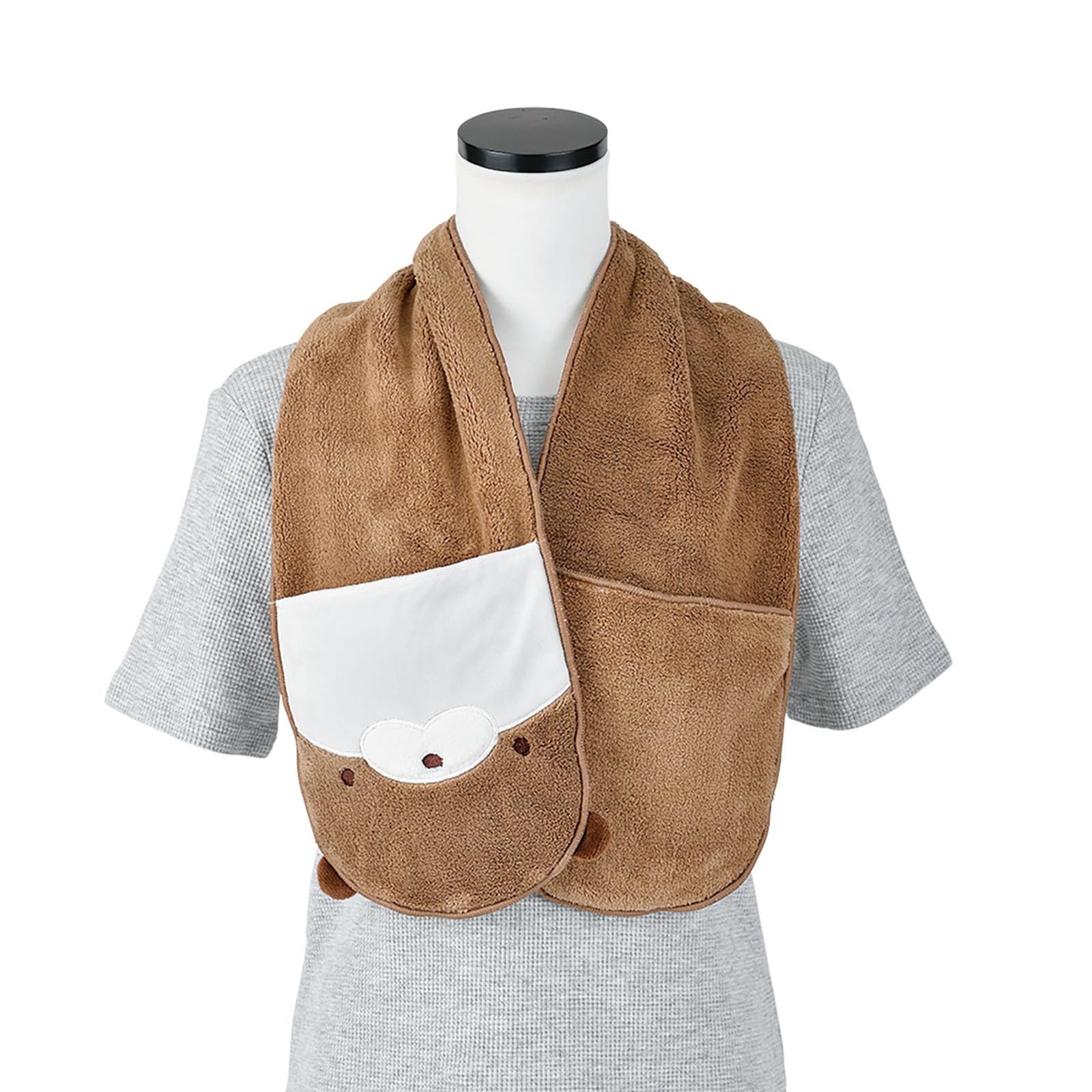 Полотенце Live Heart Animal с дизайном выдры, (Длина 110 см), Впитывающий, Быстросохнущий, Мягкий, 17815-32