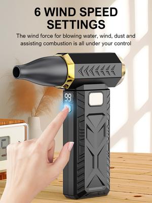 10000mAh Mini Turbo Fan 400000RPM Powerful Air Blower Battery Vacuum Dust Cleaner Strong Winds Brushless Turbo Blower