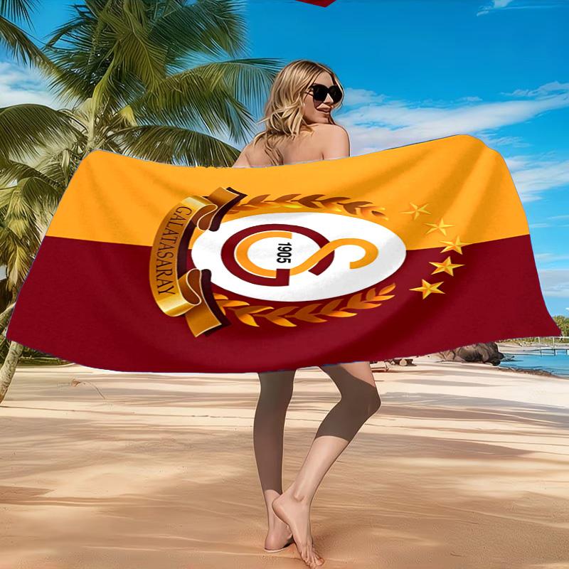 Galatasaray Football Club Emblem Beach Towel, Quick-drying, Easy to Care for, Suitable for Both Fitness and Beach Vacations,Sports Essential