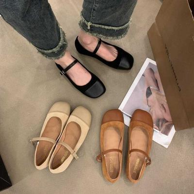 Scarpe singole piatte Scarpe Mary Jane con suola morbida da donna, primaverili e autunnali, scarpe retrò Gentle Wind, scarpe di soia
