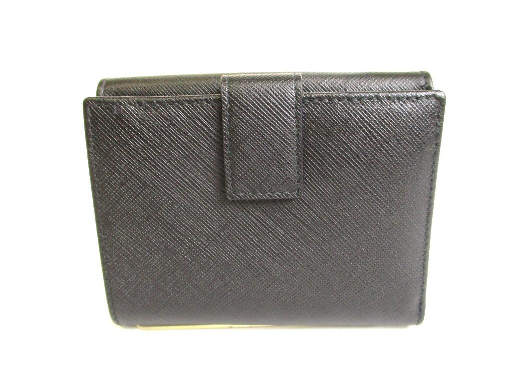 Authentic Salvatore Ferragamo Gancini Black Leather Bifold Wallet #9717  Refurbished