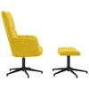 Vidaxl Armchair with Footstool, Mustard, Upholstered In Velvet
