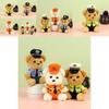 Charming Police Bear Plush Doll Decorative Keychain For Car And Motorcycle