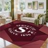 Servette FC Design Křišťálový Sametový Koberec Měkká Dekorativní Rohožka pro Ložnici Vstup