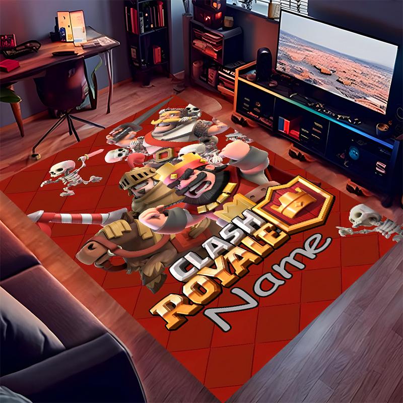 Custom Personalization Clash Royale Print Area Rug - Soft, Washable Non-Slip Indoor Mat,Living Room,Home&Office Decorative Rug